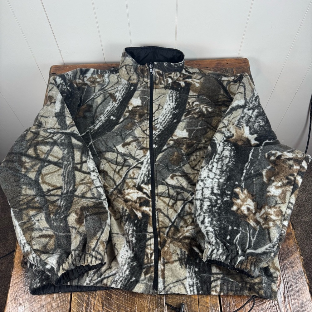 Dux Bak Men’s Camo Hunting Jacket Fleece Full Zip Outdoor Gear Size XL